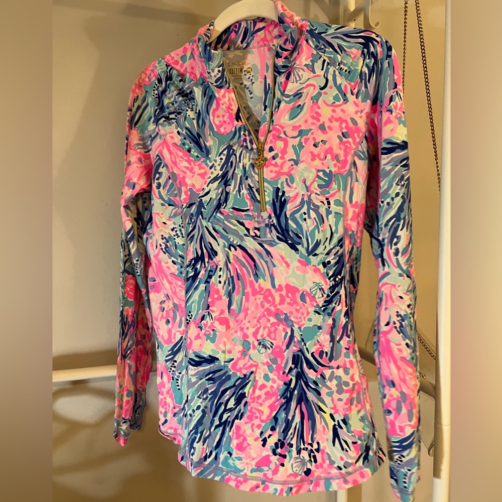 Lilly Pulitzer Luxletic Athletic Zip-up Pullover